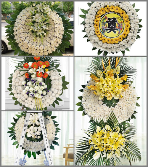 四川成都彭州市三界镇高寿村花圈速递